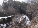 雪の残るサイクリングロード　撮影日：２００７年１月２１日　撮影：管理人